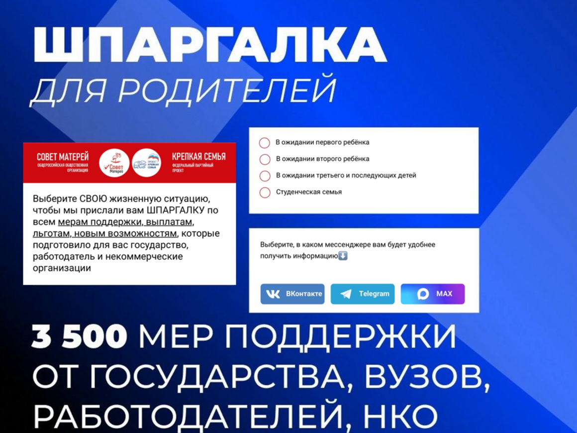Информация о существующих мерах государственной и общественной поддержки.